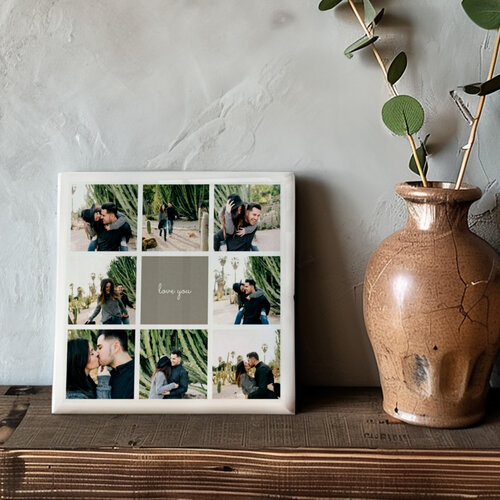 Tegeltje met 8 afbeeldingen