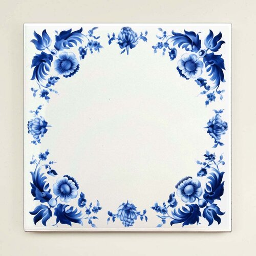 Delfts Blauw tegeltje truttig blanco