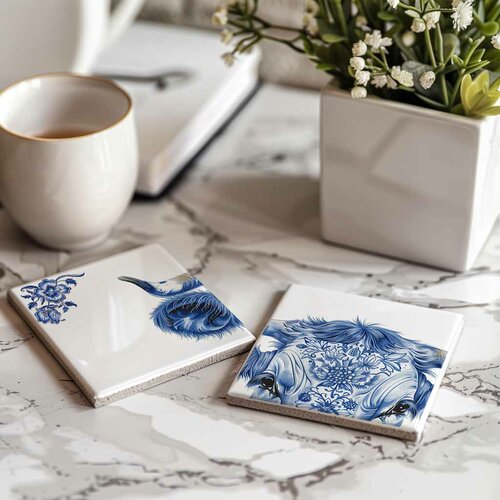 Tegeltableau Koe Tegeltableau Koe