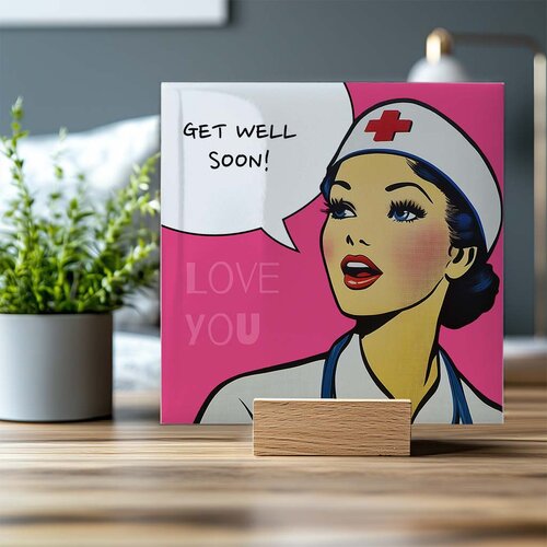 Tegeltje - Pop Art (Verpleger)