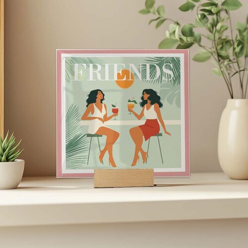 Tegeltje - Friendship & Cocktails