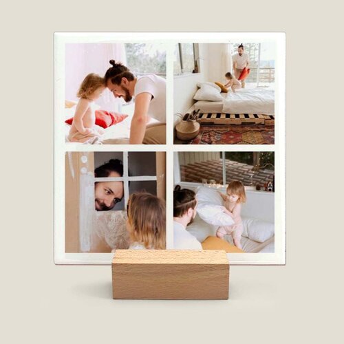 Tegeltje met 4 afbeeldingen