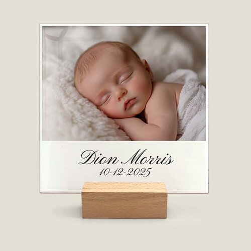 Geboorte tegeltje met foto