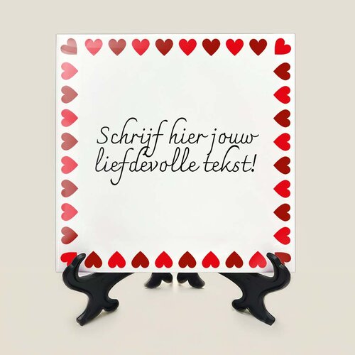 Rood Valentijns tegeltje