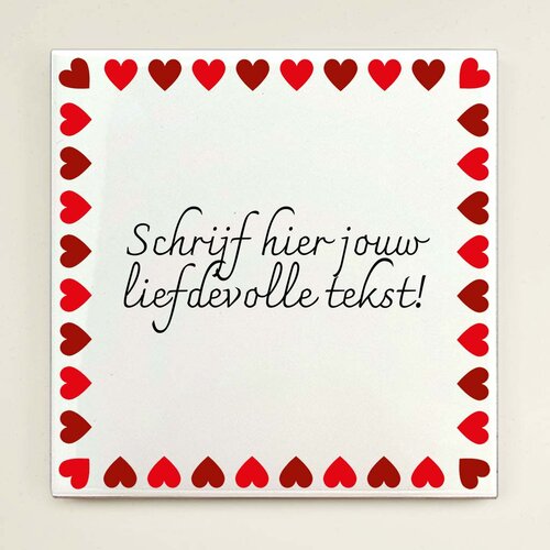 Rood Valentijns tegeltje
