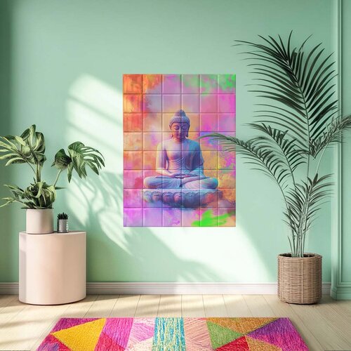 Tegeltableau Boeddha Tegeltableau Boeddha