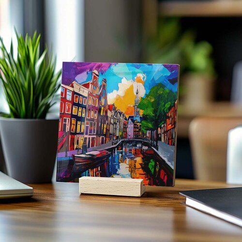 Tegeltje - Amsterdam geschilderd