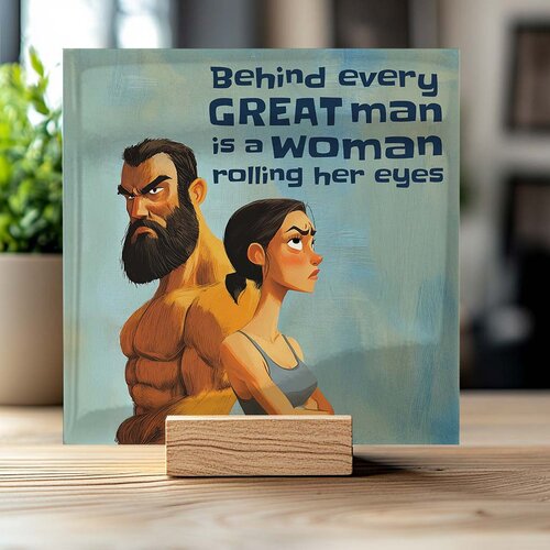 Grappig tegeltje - Great man