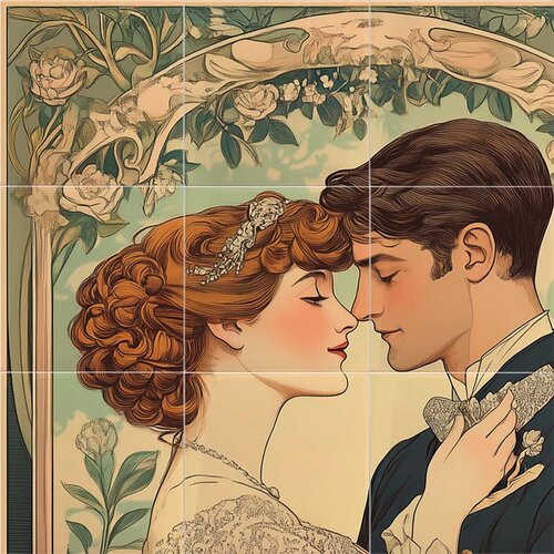 Tegeltableau Art Nouveau Tegeltableau Art Nouveau