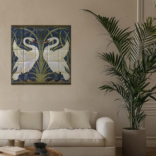 Tegeltableau Swan, Rush and Iris - Walter Crane