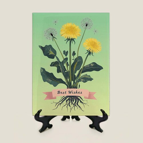 Groot tegeltje - Paardebloem