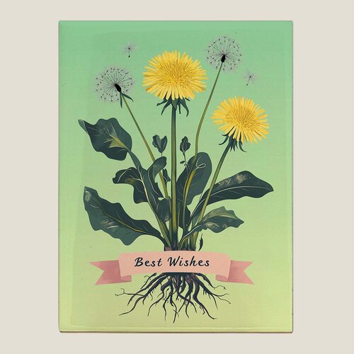 Groot tegeltje - Paardebloem