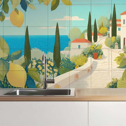 Tegeltableau Mediteriaans