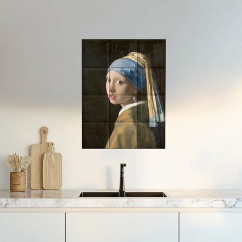 Tegeltableau Meisje met de parel