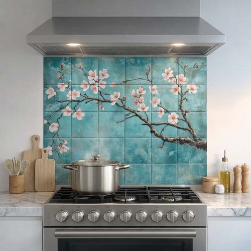 Tegeltableau Bloesem