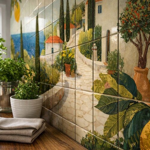 Tegeltableau Mediteriaans