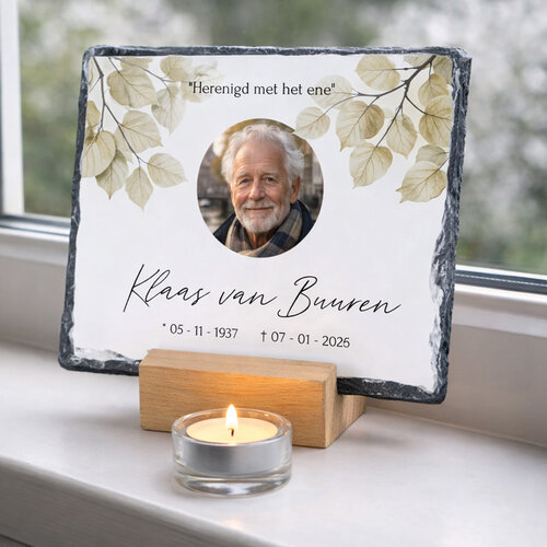 Gedenktegel met foto