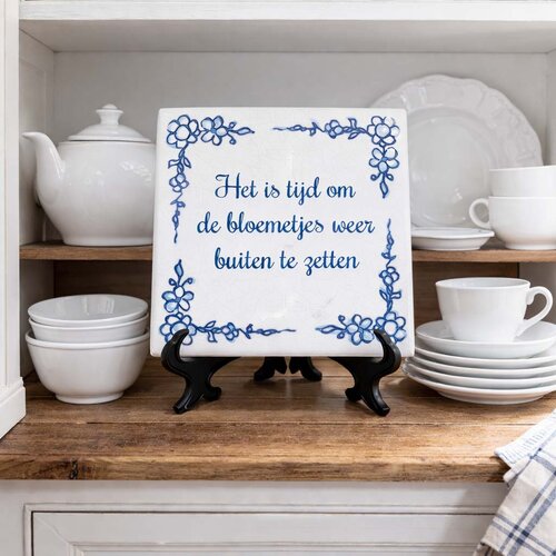 Vrolijk Delfts Blauw tegeltje