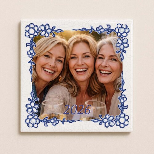 Vrolijk Delfts Blauw tegeltje