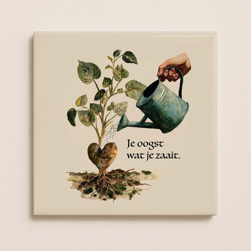Spreuktegel - Je oogst wat je zaait
