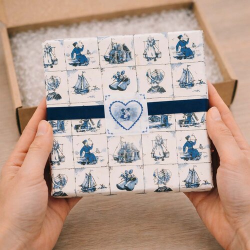 Delfts Blauw tegeltje – Je hebt oud, maar jij bent antiek!