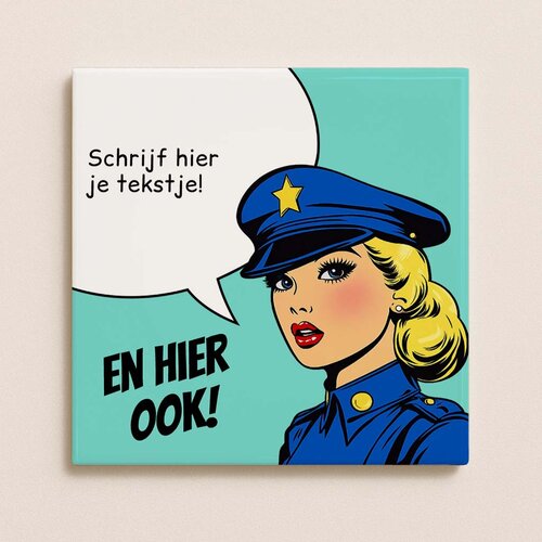 Trendy tegeltje - Politie