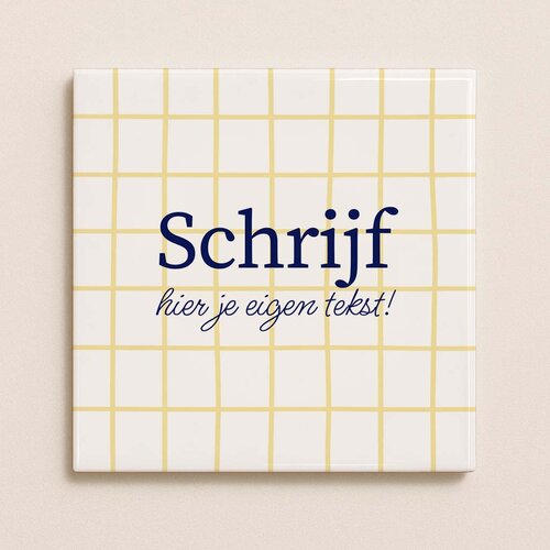 Tegeltje met eigen tekst - Blokjes