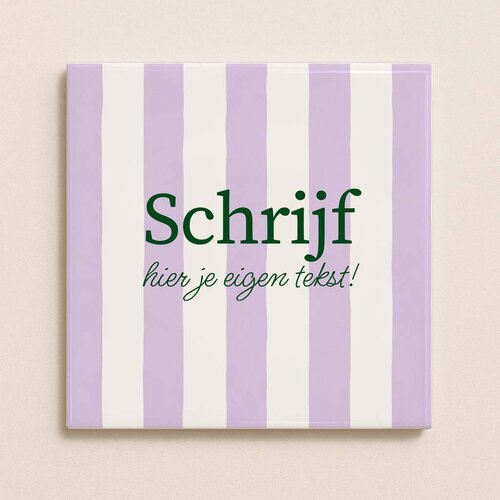 Tegeltje met eigen tekst – Lijnen