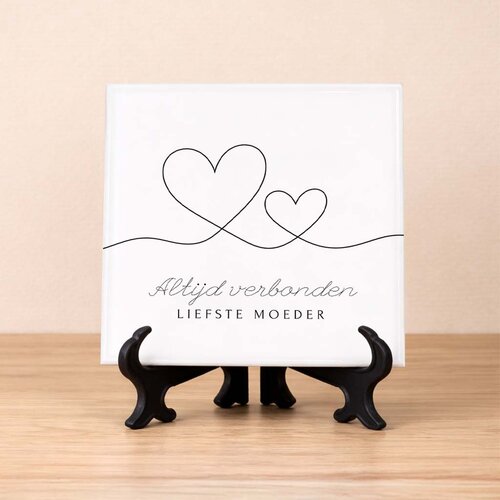 Moederdag tegeltje - Hartjes