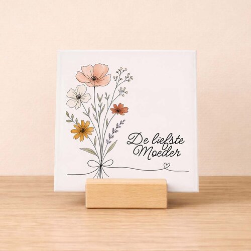 Moederdag tegeltje - Bloemen