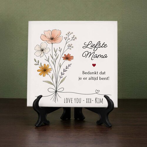 Moederdag tegeltje - Bloemen