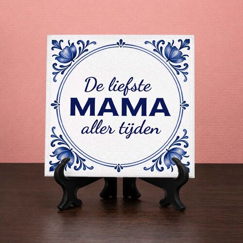 Moederdag tegeltje - Delfts blauw