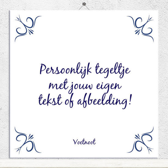 Oud Hollands tegeltje met foto (nr.2)