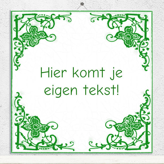 Tegeltje Vrolijk groen (nr.23)