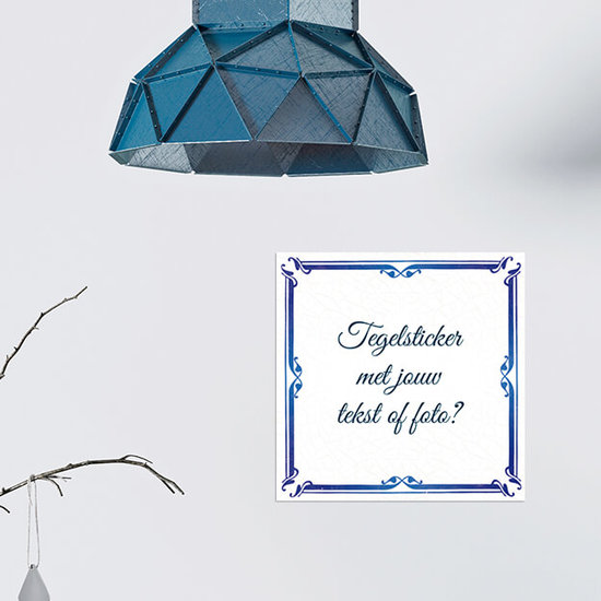 Tegelsticker Delfts Blauw met foto (nr.33)