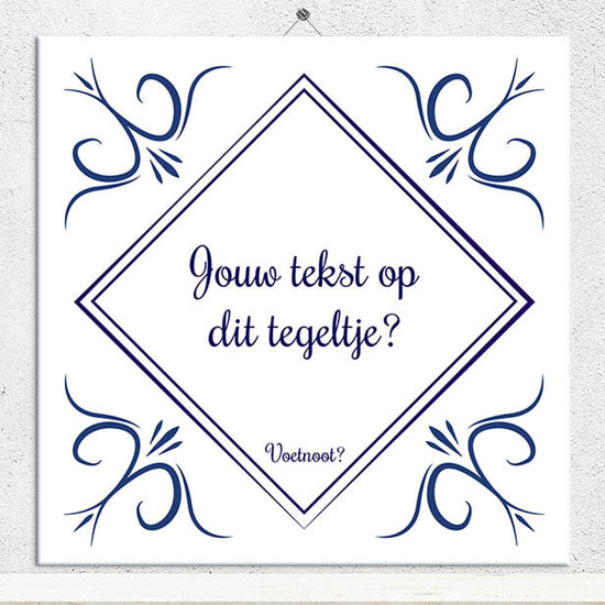 Delfts Blauw tegeltje (nr. 107)