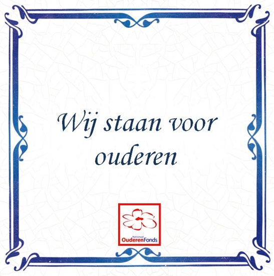 Delfts Blauw tegeltje (nr. 33 met logo)