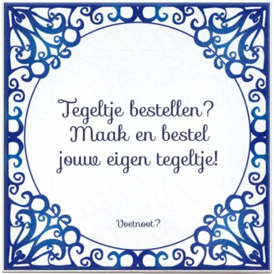 Delfts Blauw tegeltje