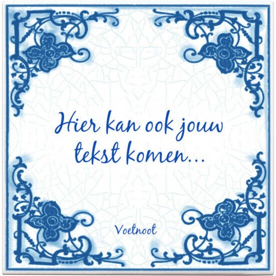 Delfts Blauw tegeltje licht
