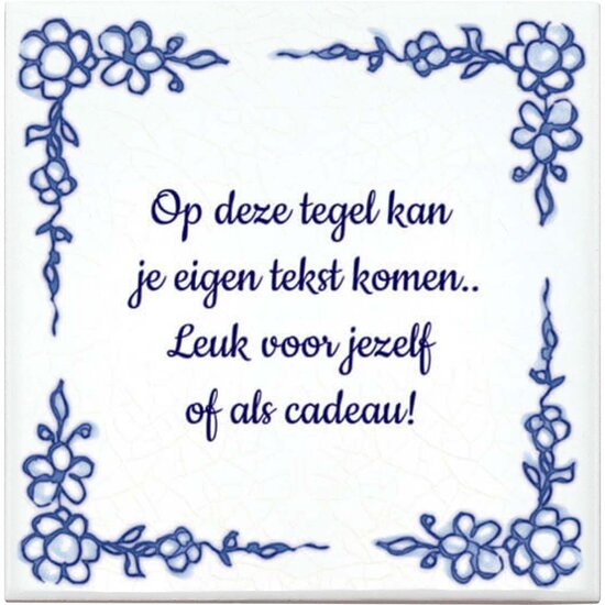 Vrolijk Delfts Blauw tegeltje