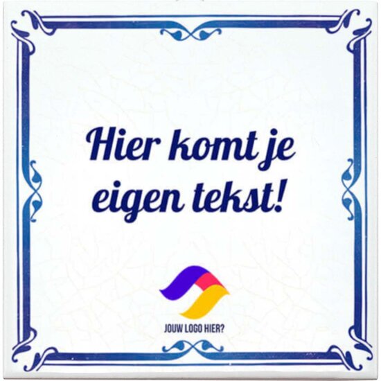 Delfts Blauw tegeltje (nr. 33 met logo)