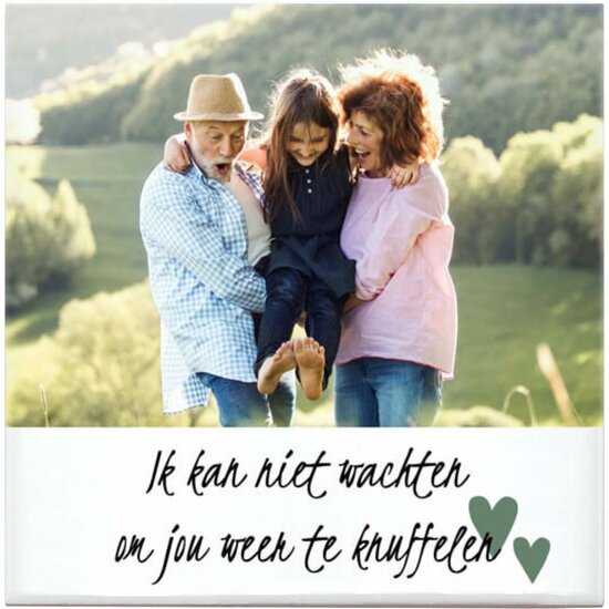 Tegeltje met foto en tekst (nr.150)
