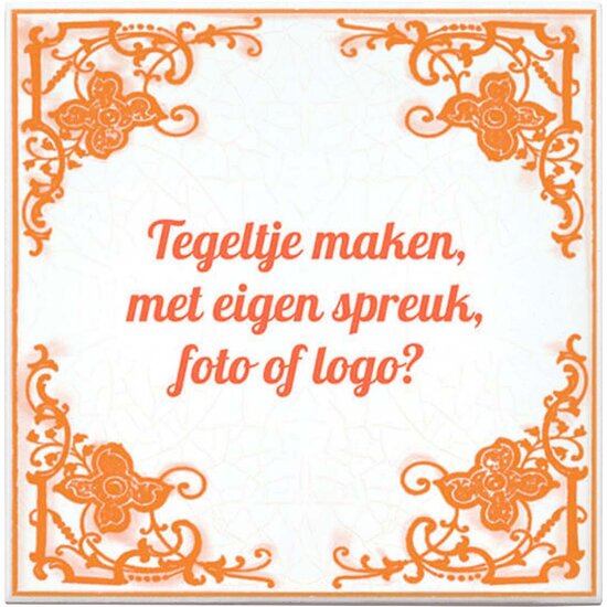 Oranje tegeltje (bekend van TV)
