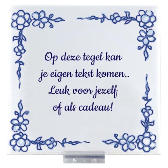 Vrolijk Delfts Blauw tegeltje