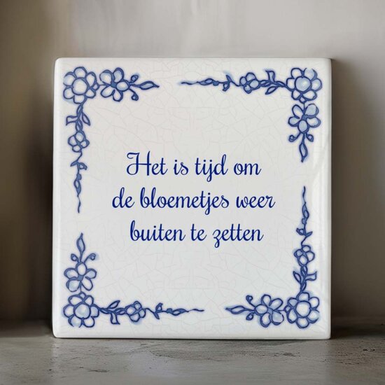 Vrolijk Delfts Blauw tegeltje nr. 21