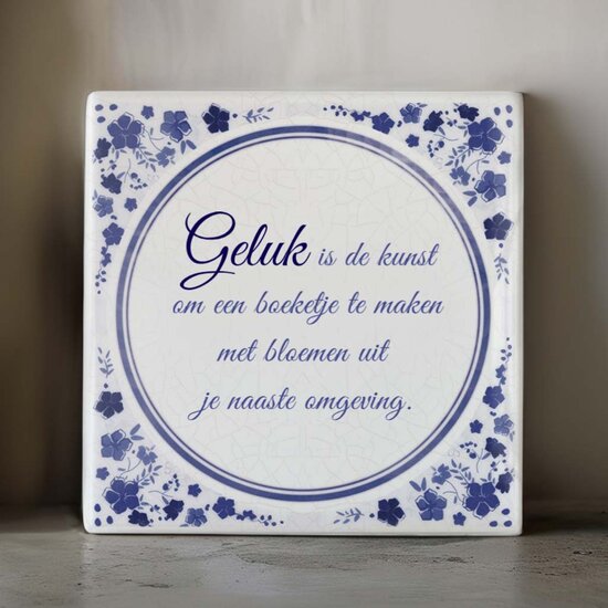 Vrolijk Delfts Blauw tegeltje nr. 7