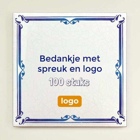 100 tegeltjes met eigen ontwerp