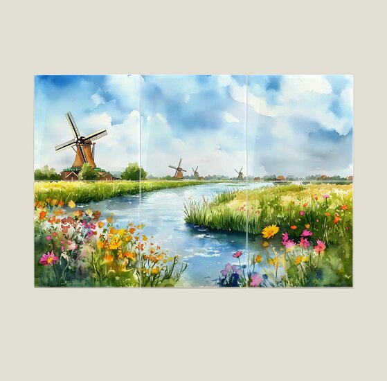 Tegeltableau Molens