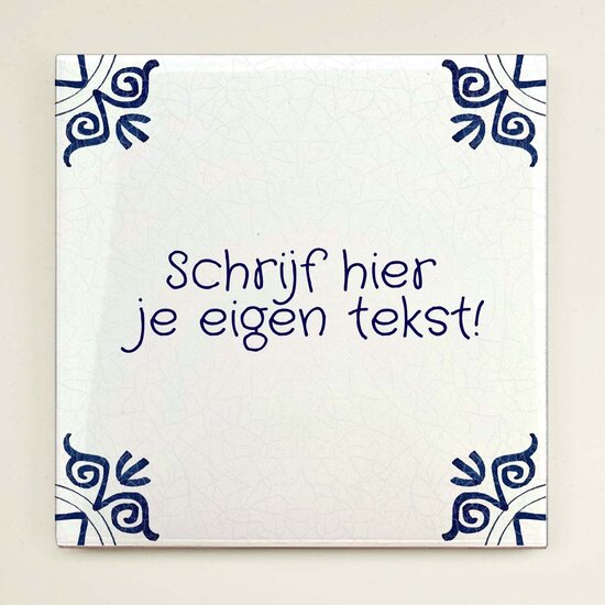 Delftsblauw tegeltje - Klassiek