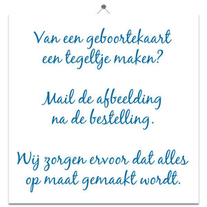 Kaartje op een tegeltje